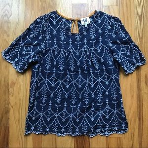 Anthropologie embroidered top